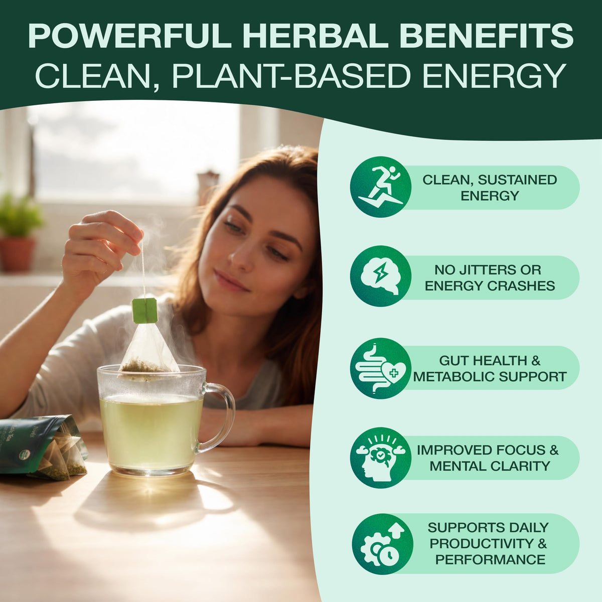 Herbl blend with ashwagandha and ginkgo for focused moments
