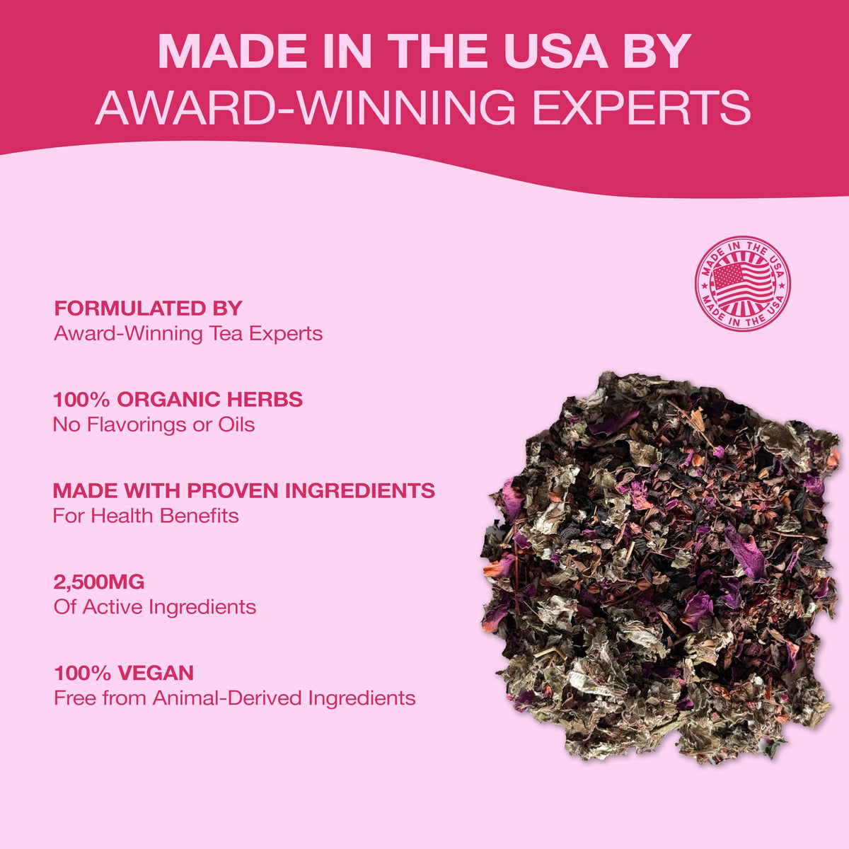 Herbl Hibiscus and Rose blend with rosehips, floral aroma during steep.