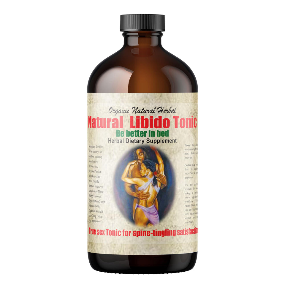 HERBOGANIC Men Wellness Living Bitter 16oz bottle view highlighting natural energy support