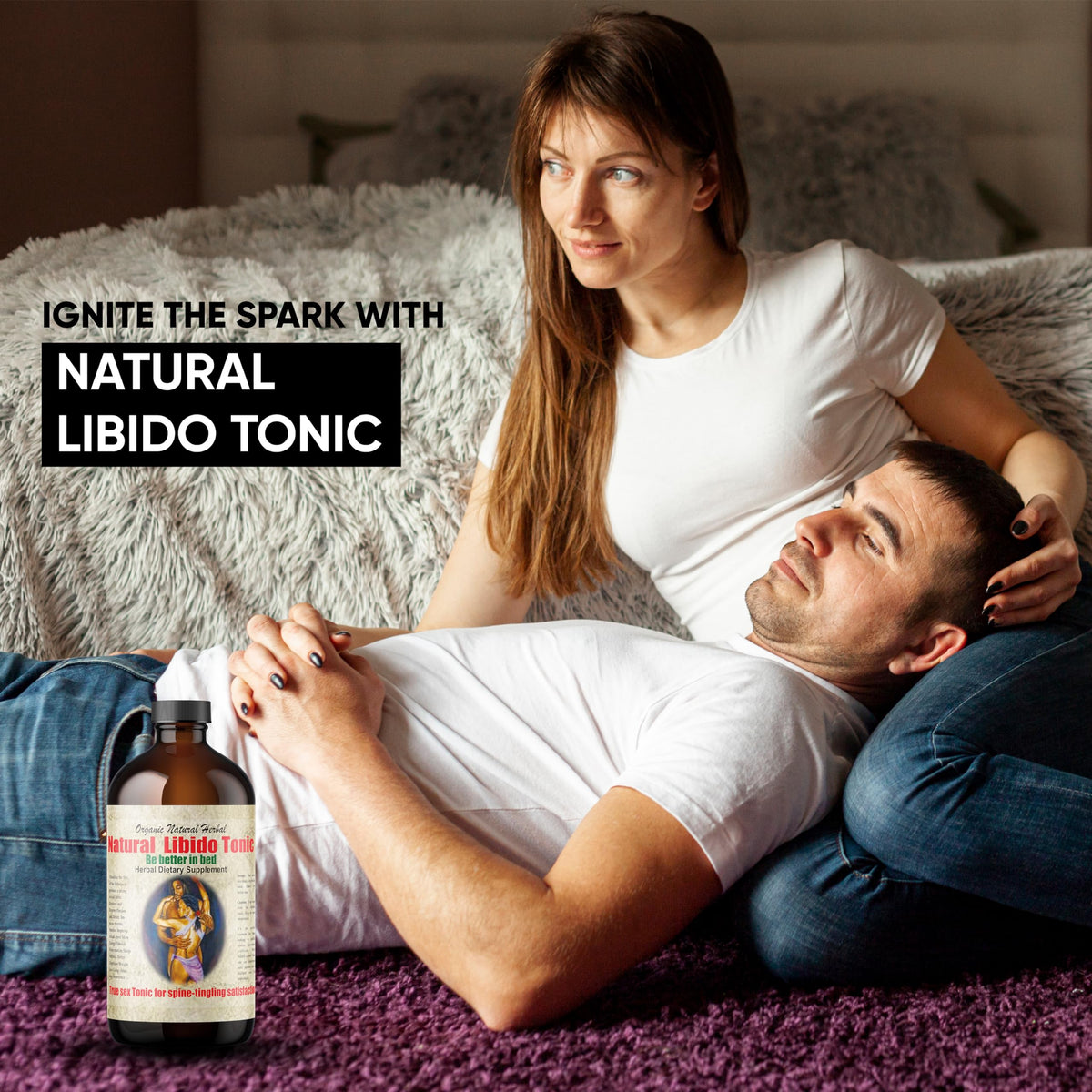 HERBOGANIC Men Wellness Living Bitter 16oz label closeup highlights natural ingredients