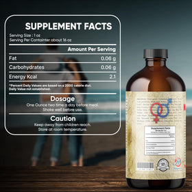 HERBOGANIC Men Wellness Living Bitter 16oz usage scene for daily intake