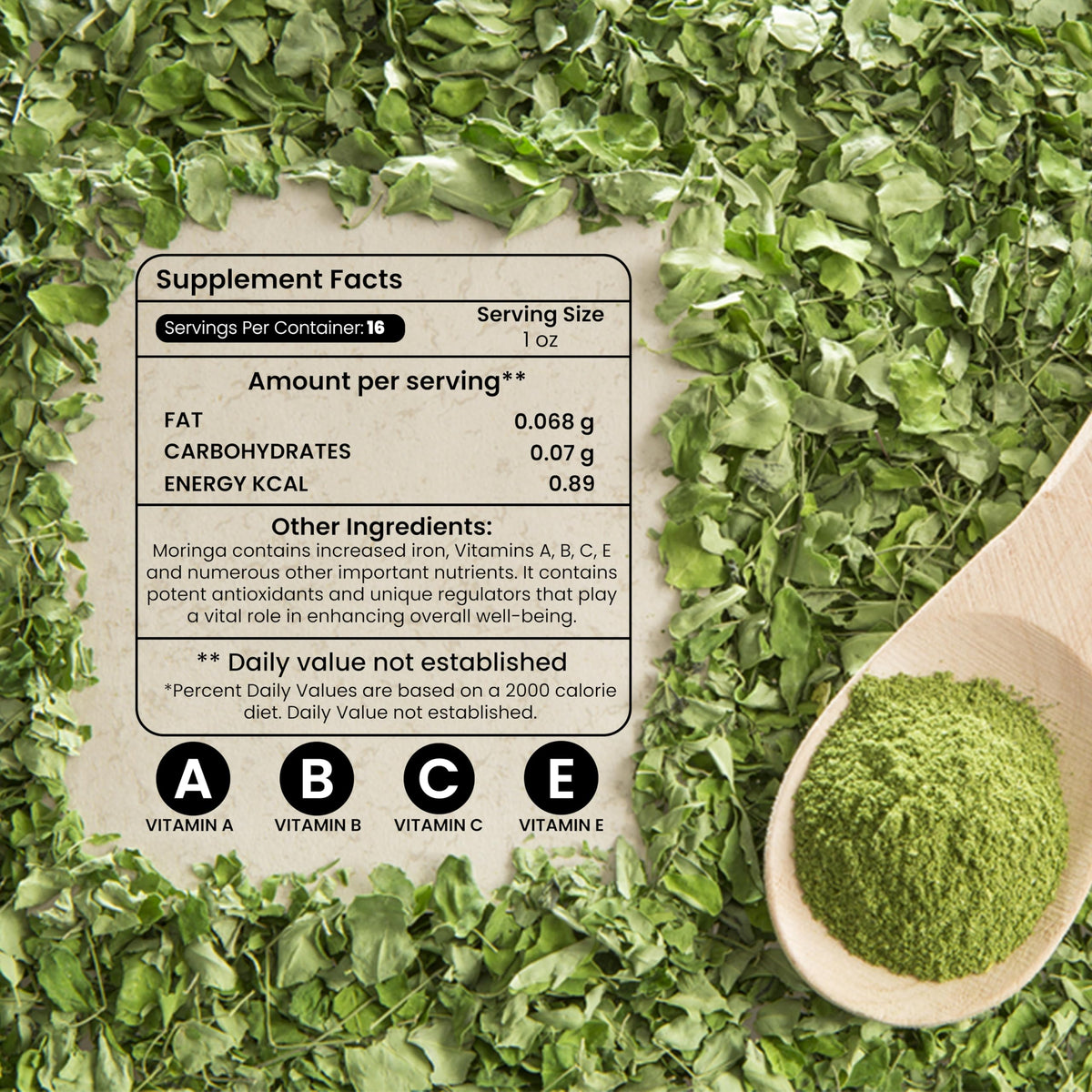 Cap closeup of HERBOGANIC Moringa Living Bitter for precise, easy dosing.