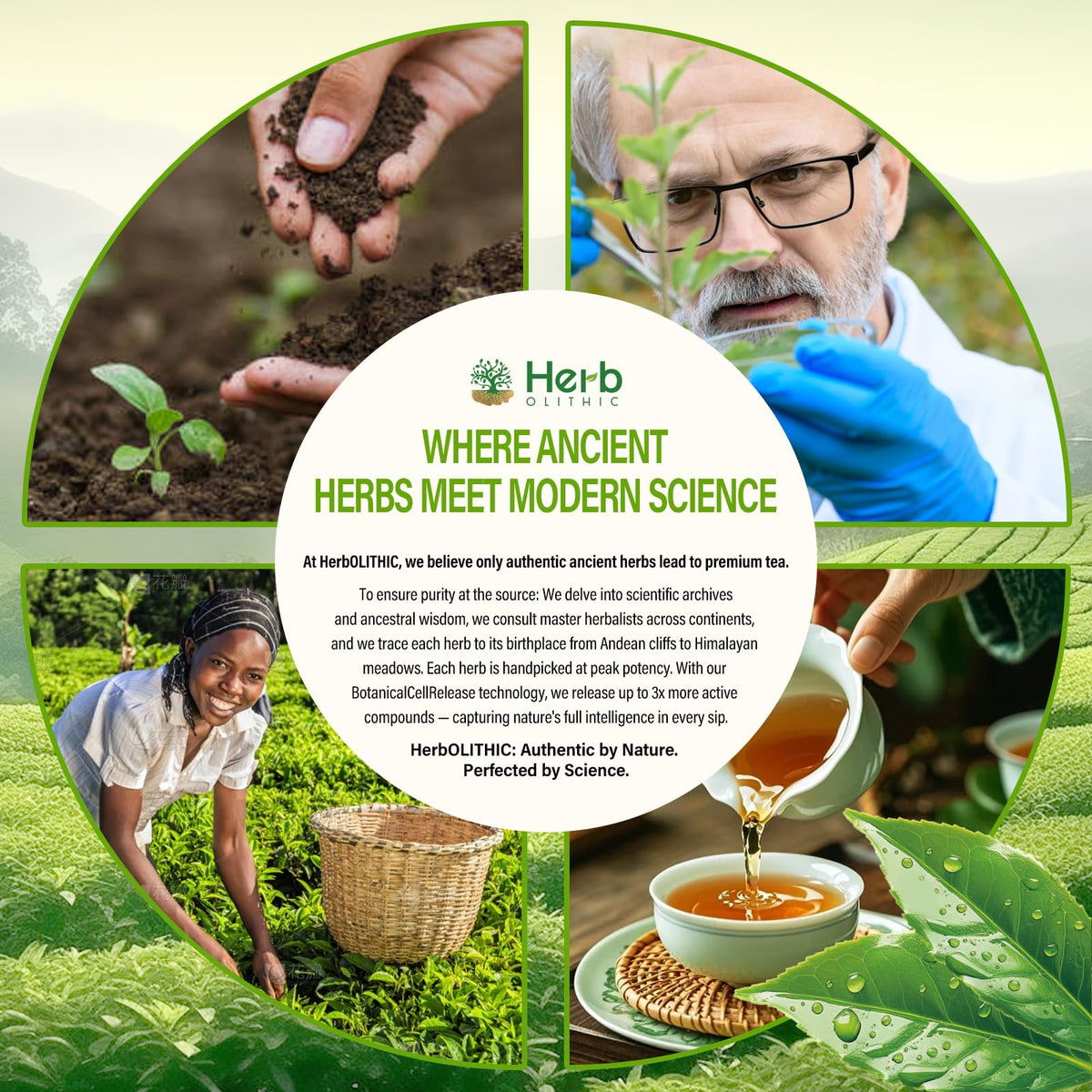 HerbOLITHIC Cleavers Tea morning routine shot invites daily ritual