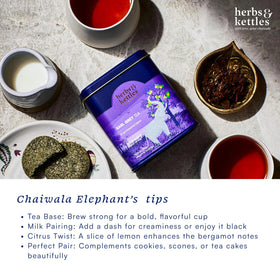 Herbs & Kettles Earl Grey tea with cake and pastry pairing for afternoon ritual