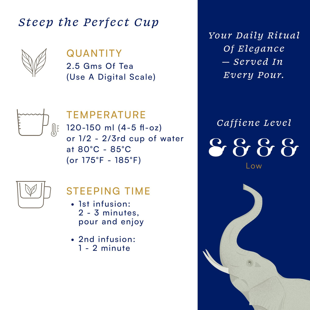 Herbs & Kettles Lavish Blue Tea lemongrass-ginger-mint aroma for a refreshing infusion.