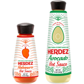 HERDEZ Avocado and Habanero sauces shown together in gift-pack presentation