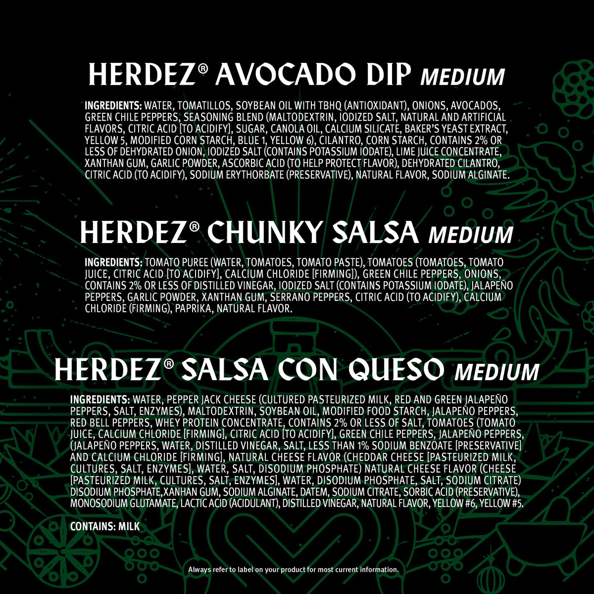 HERDEZ Dipping Variety 3 Pack boxed set for gatherings.