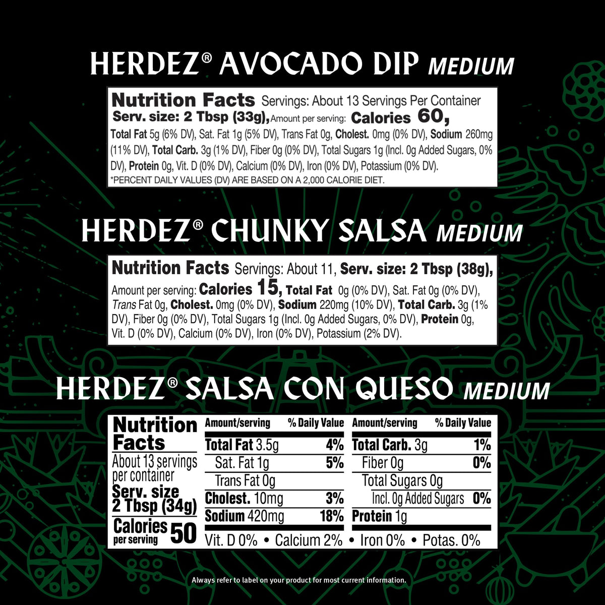 HERDEZ Salsa Con Queso Medium jar rich dip with subtle heat.