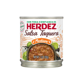 Herdez Taquera Salsa 12-pack display in a pantry-ready setup.