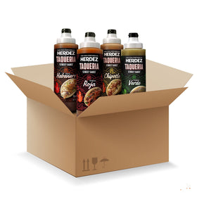 Herdez Taqueria Street Sauce habanero bottle pour enhances tacos with bold heat