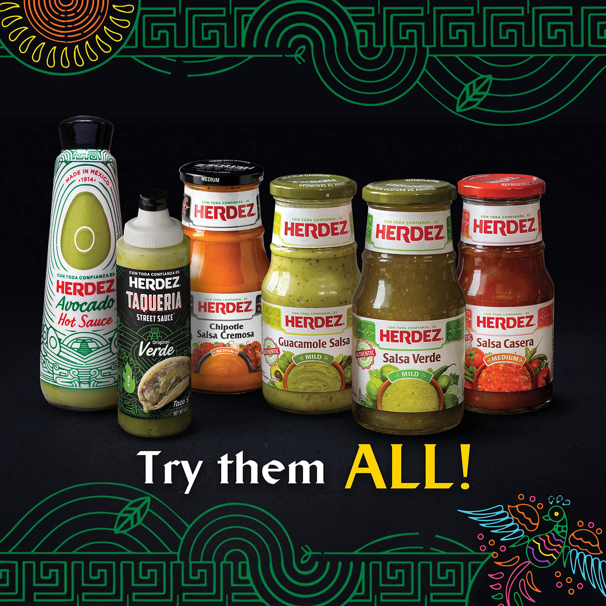 Herdez Taqueria Street Sauce Verde gluten-free option with low calories.