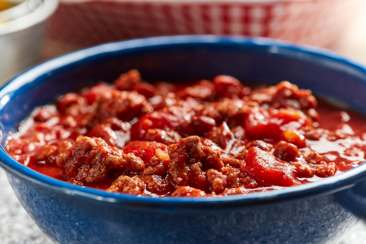 Hereford Spicy Seasoned Beef Crumbles taco idea for quick meals.