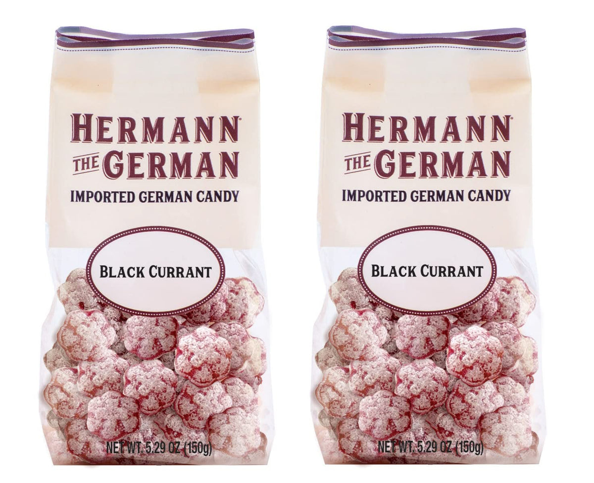 Hermann the German black currant hard candy pack 2 — gluten-free, on-the-go treat