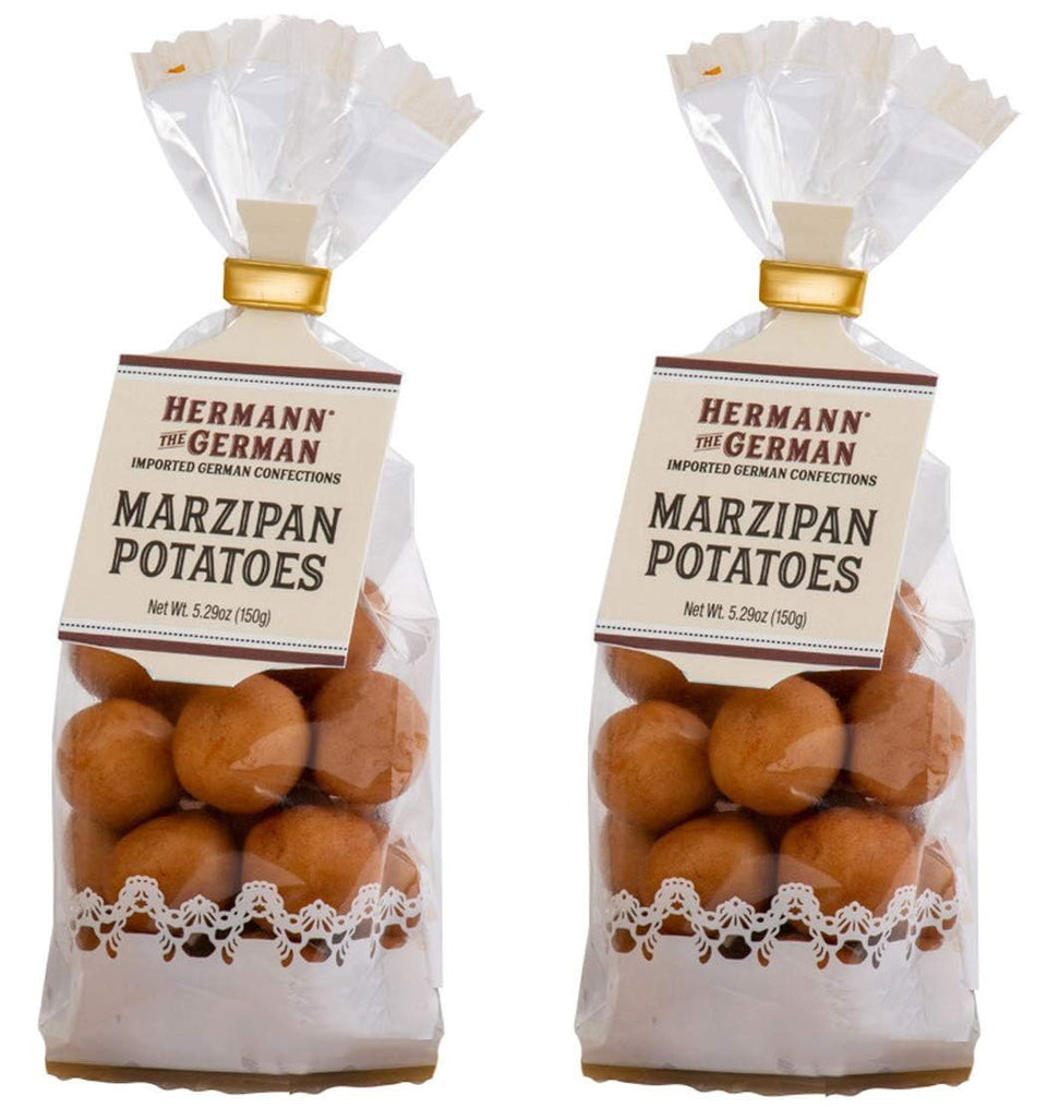 Hermann marzipan potatoes resemble real potatoes for playful gifting.