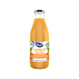 Hero Juice Nectar Apricot bottle with sunny color ready for refreshment