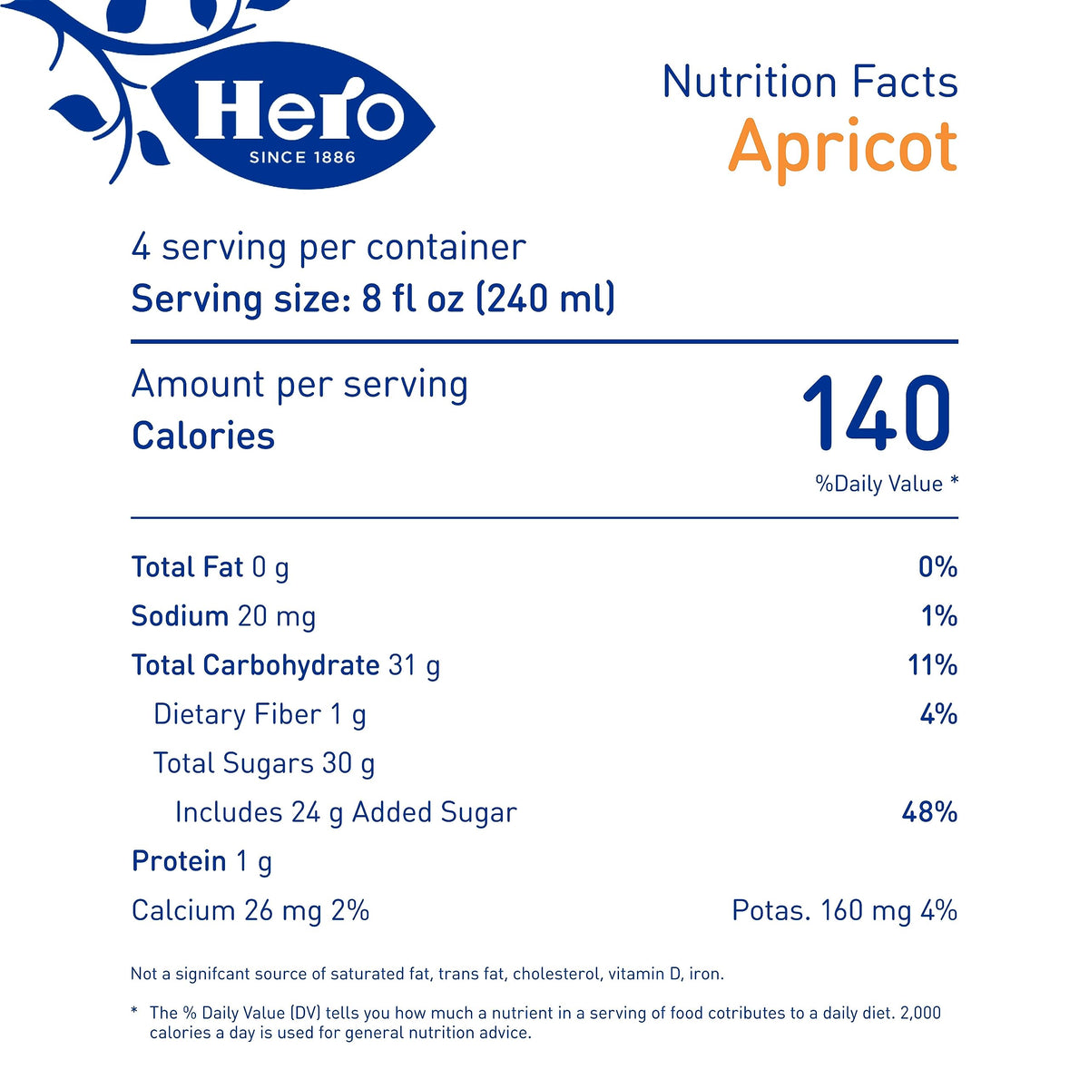 Hero Juice Nectar Apricot glass pour showing smooth texture for mixing
