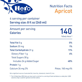 Hero Juice Nectar Apricot glass pour showing smooth texture for mixing