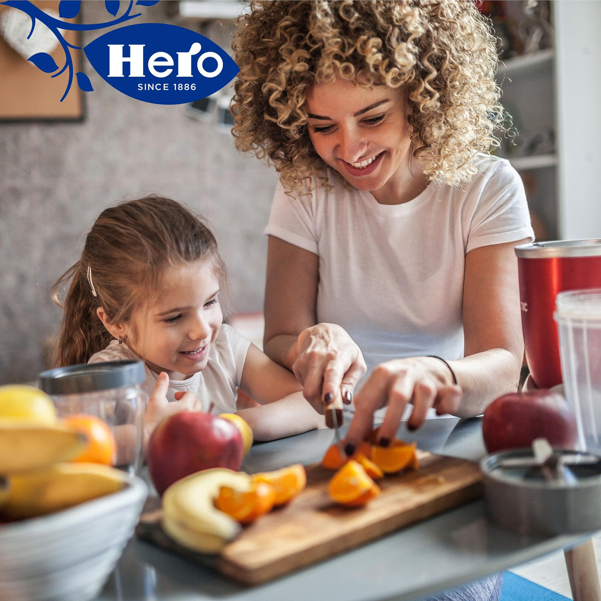 Hero Juice Nectar Apricot label highlights natural ingredients and packaging