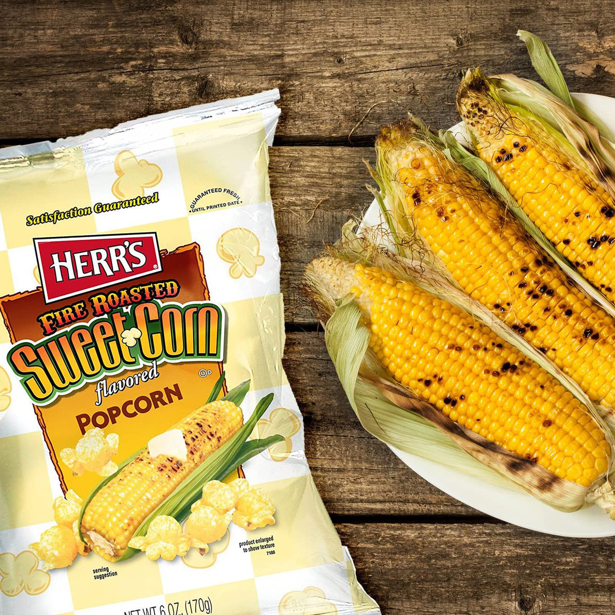 Herr's backyard BBQ setup with popcorn, family-friendly snack for gatherings.