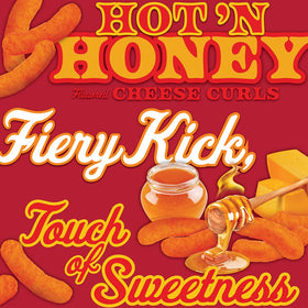 Herr's Hot & Honey Cheese Curls on a party platter for bold snacking
