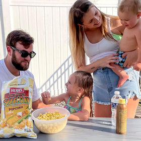 Herr's popcorn with salt and pepper finish for a savory movie night.