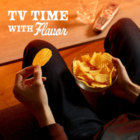 Herr's horseradish cheddar chips back view reveals nutritional notes and gluten-free status.