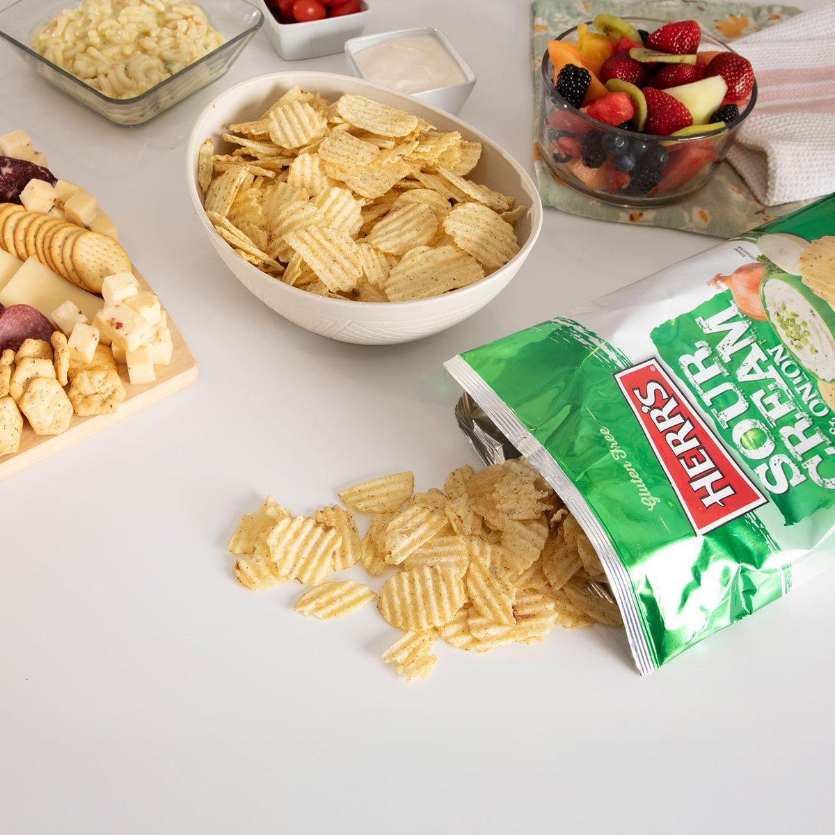 Herr's Sour Cream and Onion chips kosher-dairy-label ensure dairy-friendly snacking