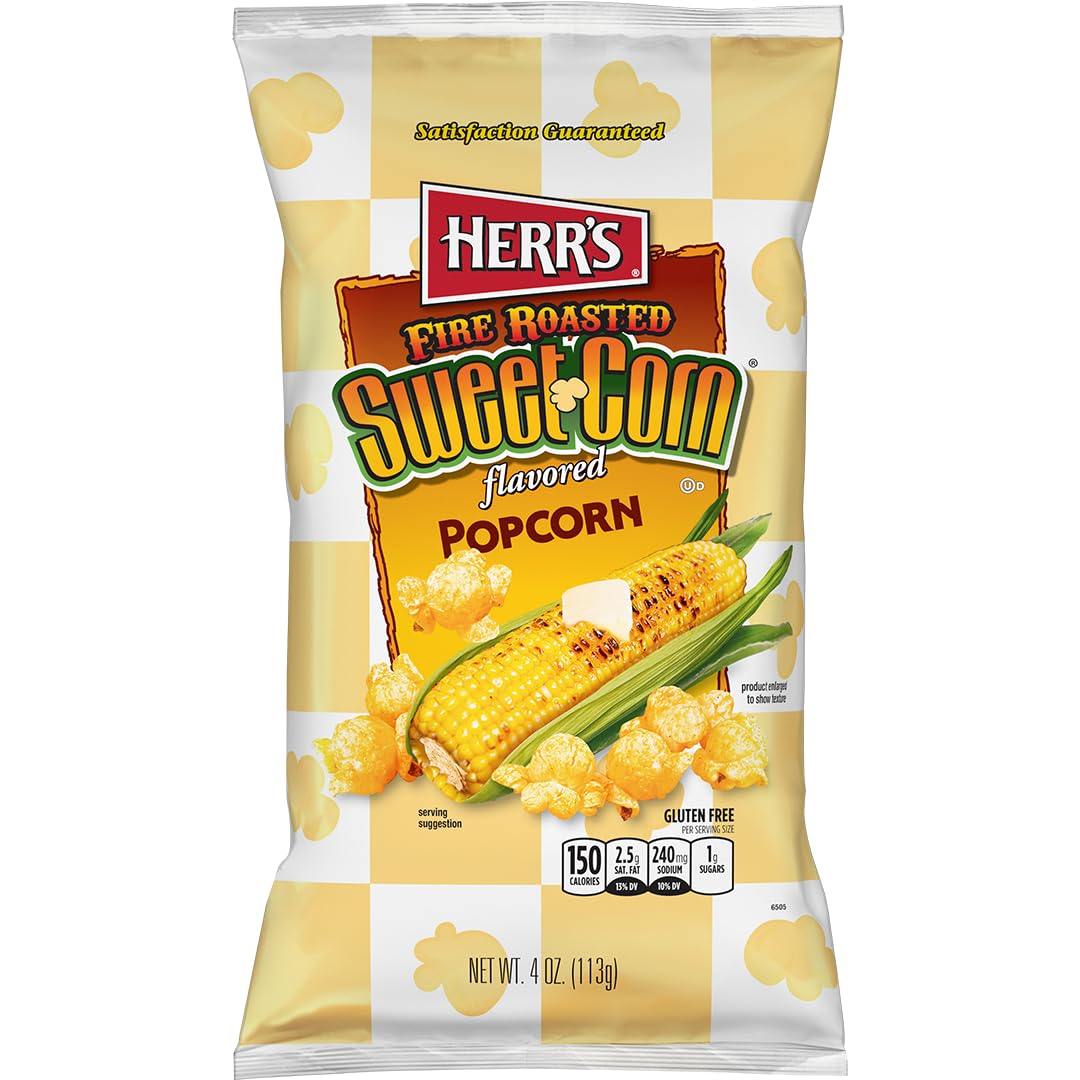 Herr’s Sweet Corn flavor popcorn kernels ideal for movie night