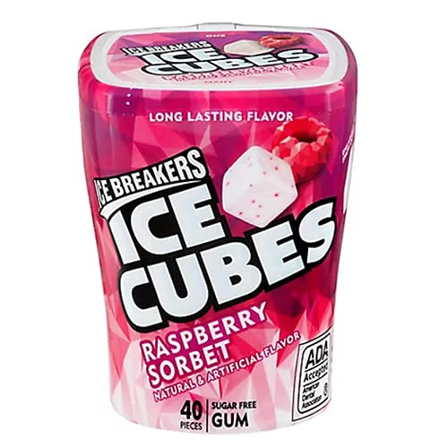Vivid pink Raspberry Sorbet color conveys fruity, sugar-free option for fresh breath.