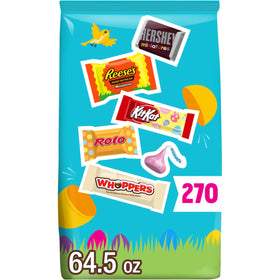 HERSHEY'S 270-piece assorted candy bag for Easter baskets and gatherings.