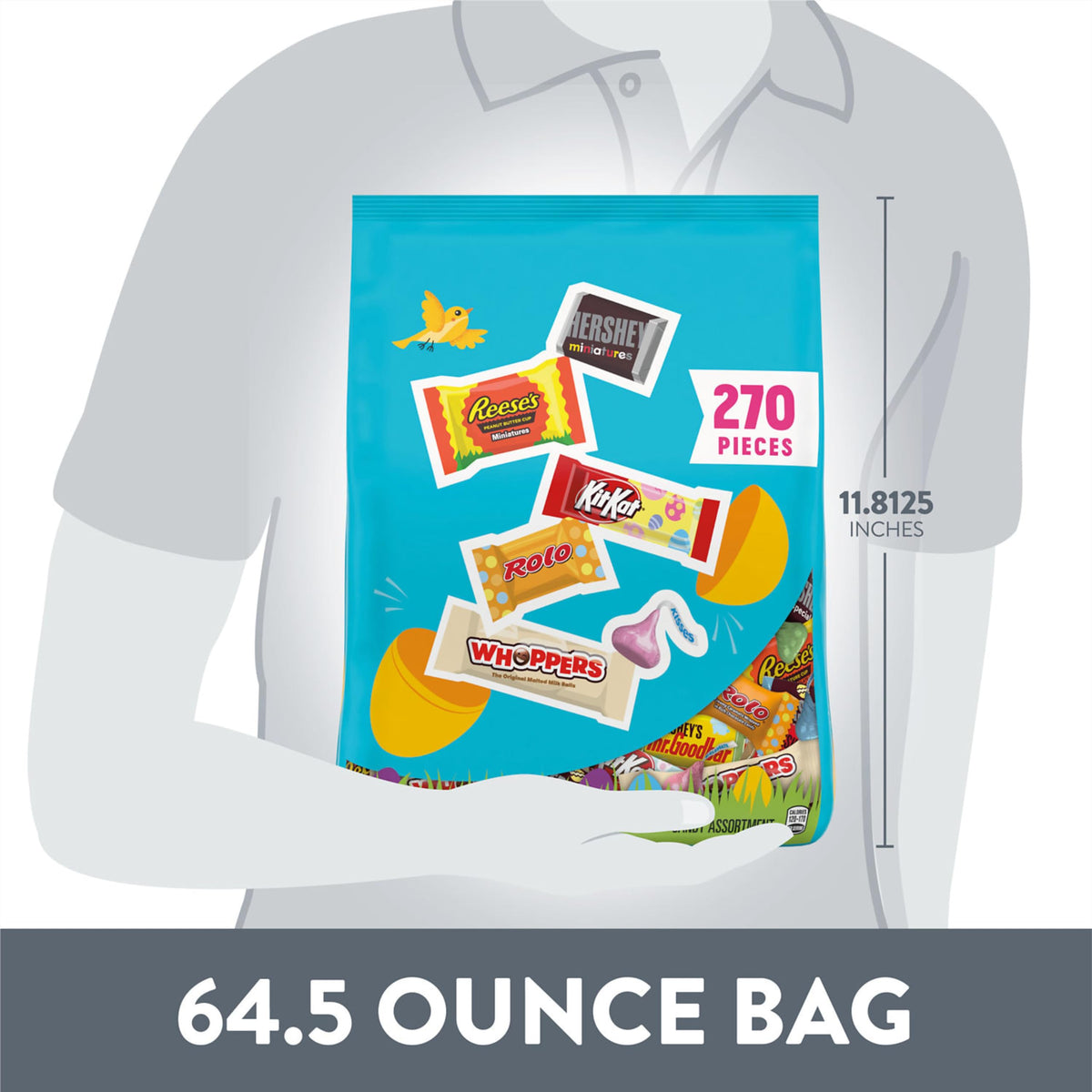 HERSHEY'S candy bag as a road trip snack option.