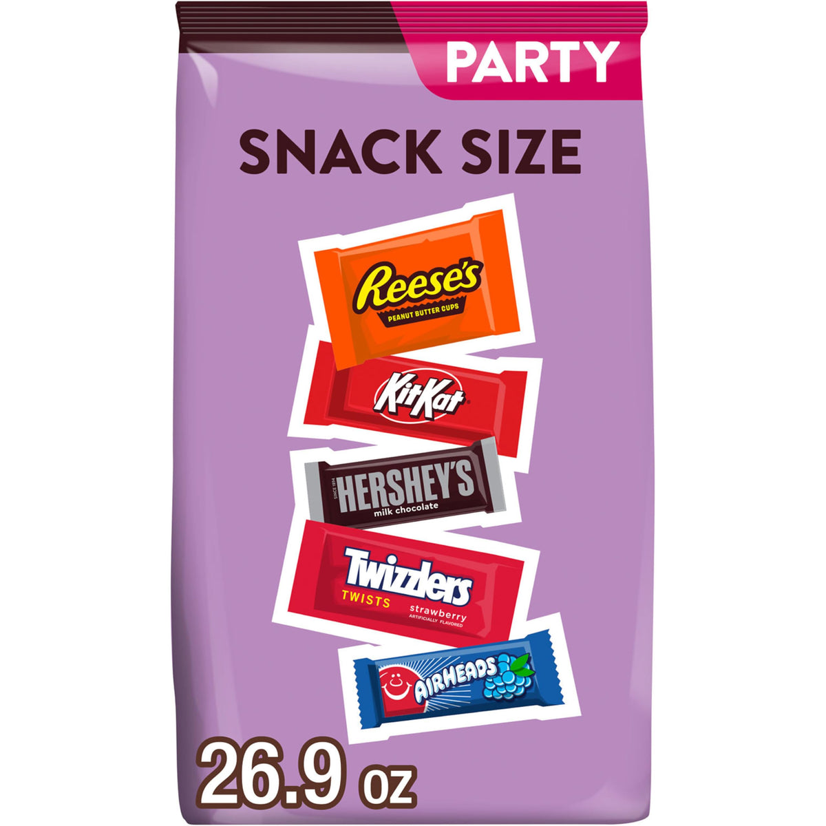 Hershey's assorted flavored snack-size candy pack for party snacking and easy sharing