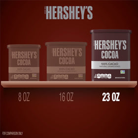 HERSHEY'S cocoa powder sprinkled over pancakes for a rich flavor boost