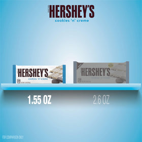 Gift-box presentation of HERSHEY'S Cookies 'n' Creme bars for celebrations.