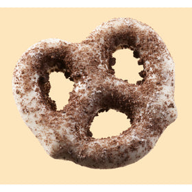 HERSHEY'S Cookies 'n' Creme Dipped Pretzels—crispy pretzels and creamy coating for snacking.