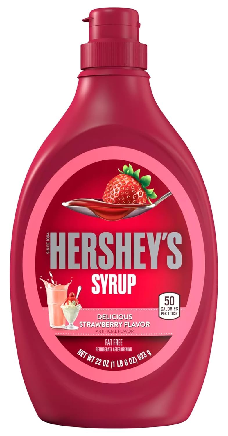 Hershey's Dessert Syrup Variety Pack display showing all three flavors