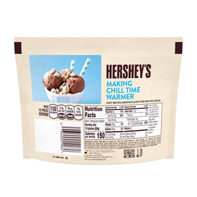 Hershey's Drops White Chocolate Cookies & Cream in a bowl, melt-friendly for desserts.