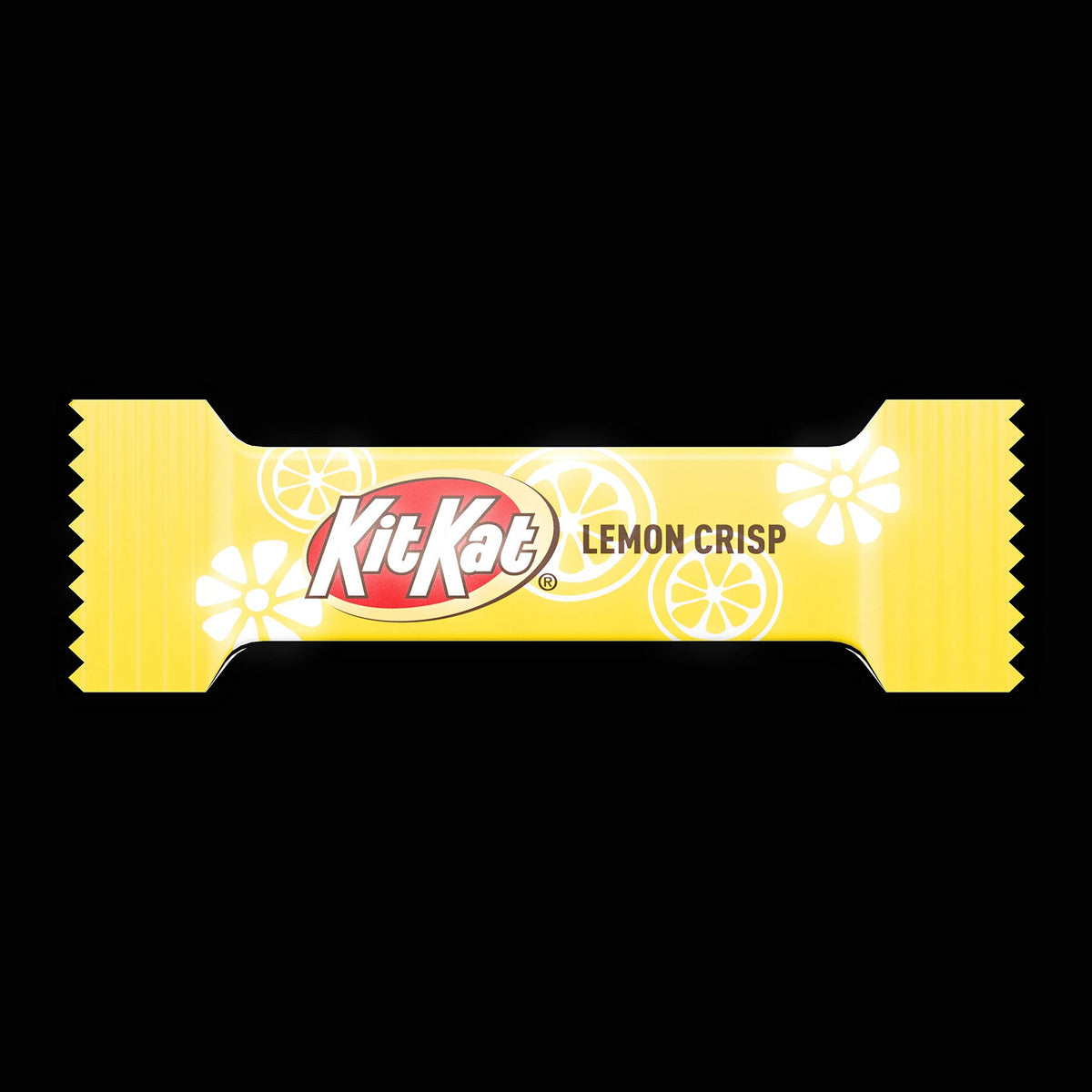 Hershey's KitKat Lemon Crisp miniatures close-up highlighting lemon creme filling for sharing