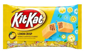 Hershey's Easter KitKat Miniatures Lemon Crisp bag showing lemon creme wafers for Easter snacking