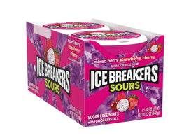 Hershey's Ice Breakers Sours sugar-free tag communicates lighter indulgence