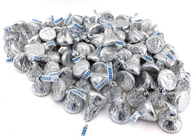 Hershey's Kisses arranged in a candy dish for a stylish display