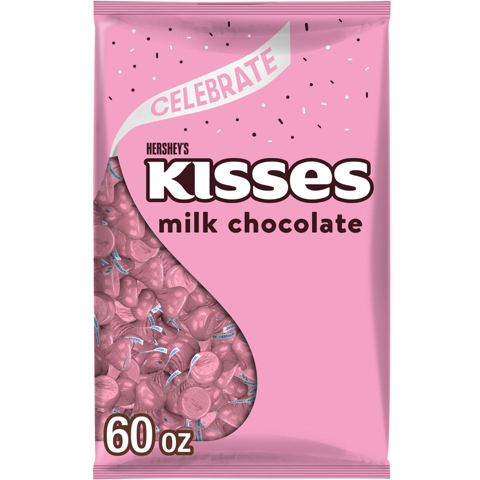 HERSHEY'S KISSES milk chocolate bulk bag 60 oz for gifting and sharing