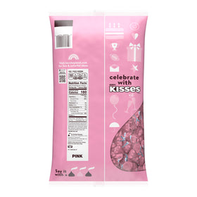 HERSHEY'S KISSES pink foil wrap closeup, ideal for party favors and display