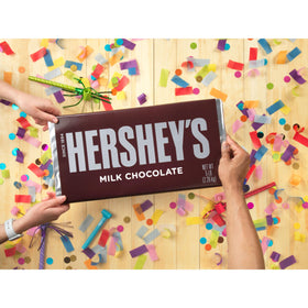 Hershey's Milk Chocolate Bar 5lb s'more setup for cozy campfires