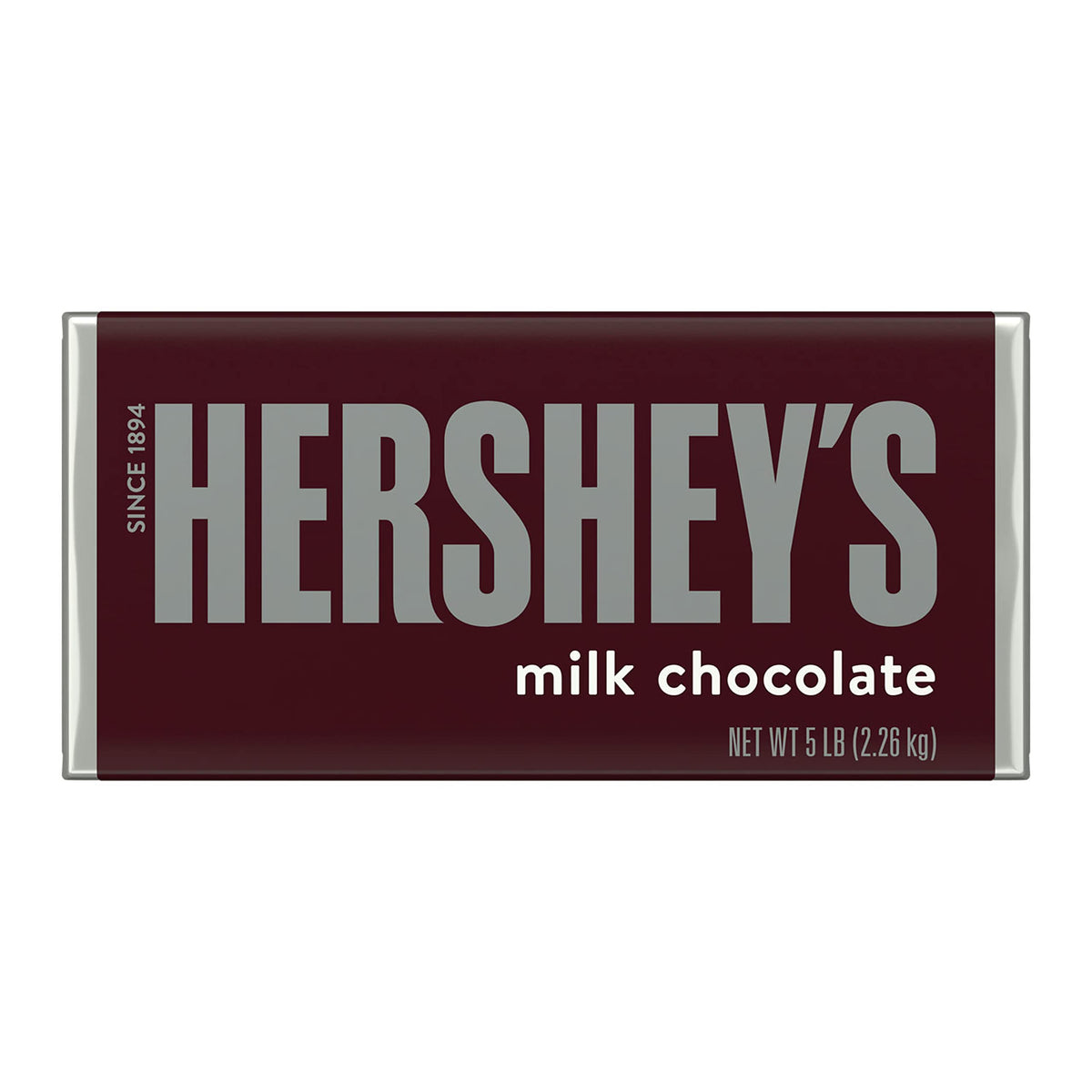 Hershey's Milk Chocolate Bar 5lb texture closeup reveals creamy melt