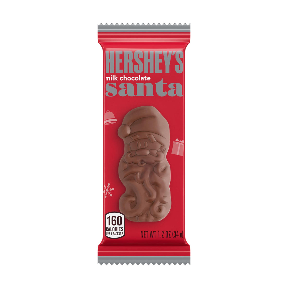 HERSHEY'S Milk Chocolate Santas in holiday box perfect for party favors