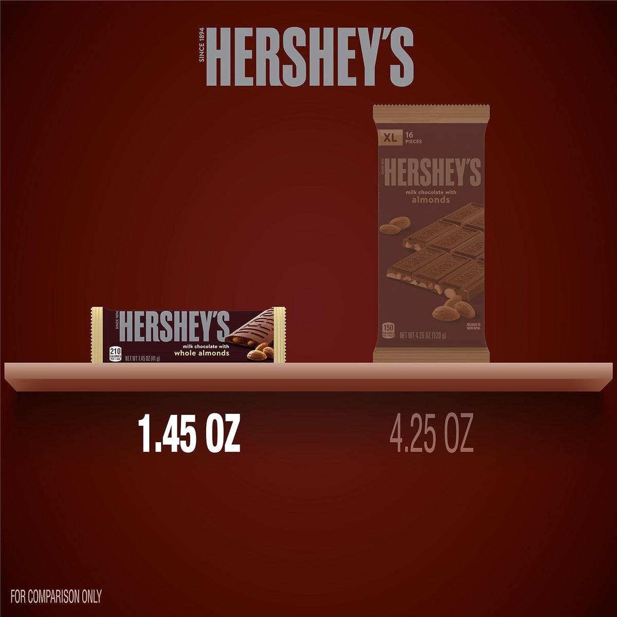 Gift-ready Hershey's almond bars box for celebrations.