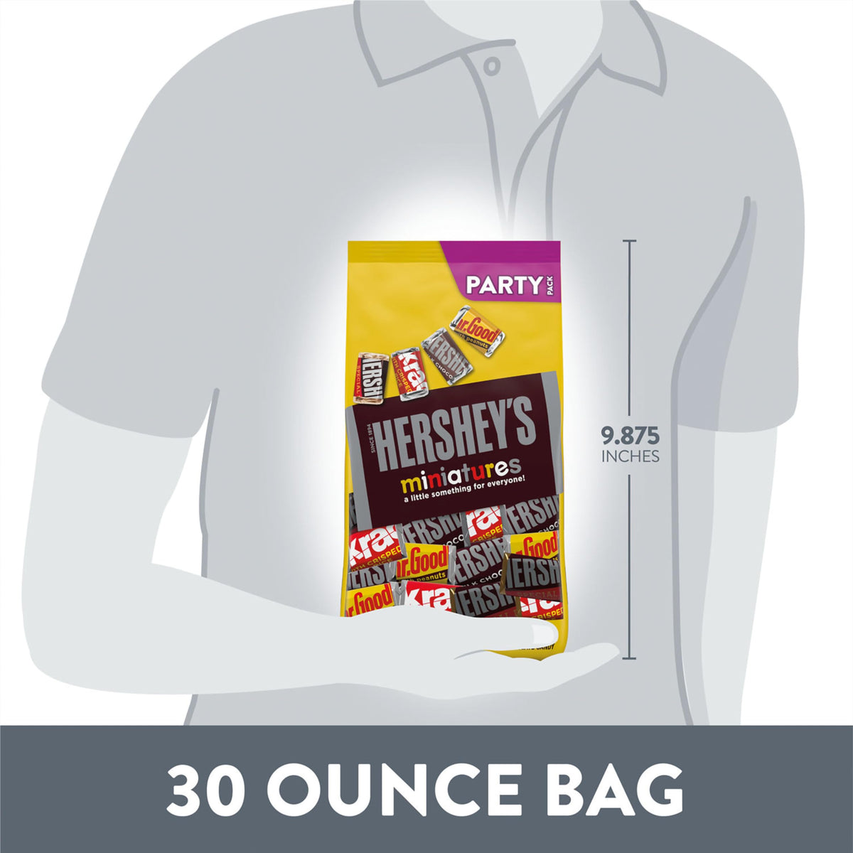 HERSHEY'S Miniatures Krackle crisped rice crunch in bite-size treats.