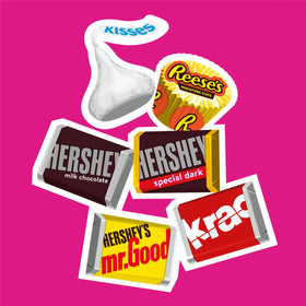 HERSHEY'S Miniatures party-dish display, easy candy for events and gatherings.