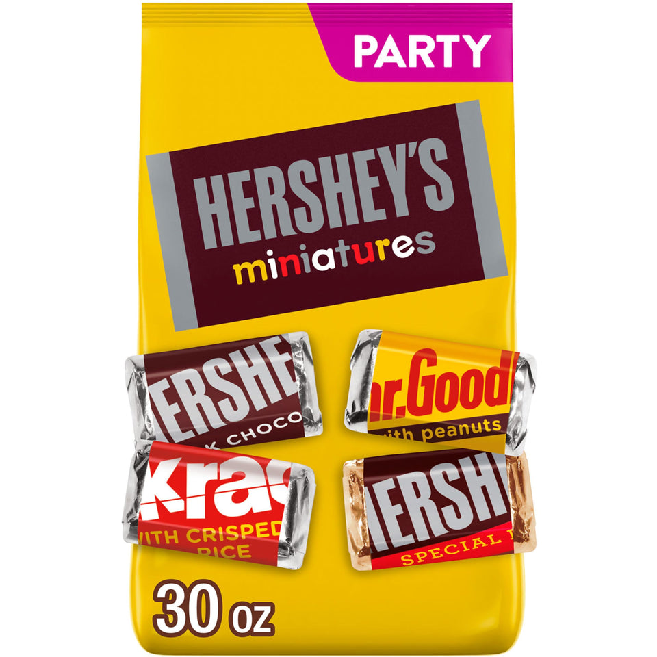 HERSHEY'S Miniatures variety pack bite-size bars ideal for office candy dishes and gatherings.